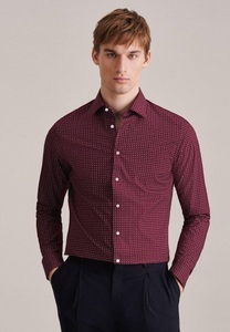 Seidensticker, Business Hemd Slim Fit Extra Langer Arm Druck Unisex Rot Bunt 45, 