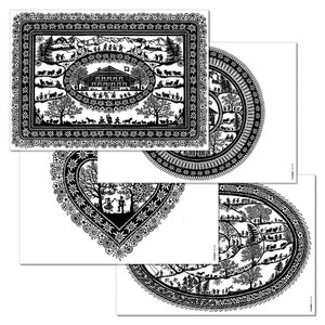 Trendform, Papiertischset Swiss Tradition, Trendform Tischset Swiss Tradition 2, 29.7 cm x 42 cm, Schwarz/Weiss