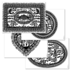 Trendform, Papiertischset Swiss Tradition, Trendform Tischset Swiss Tradition 2, 29.7 cm x 42 cm, Schwarz/Weiss
