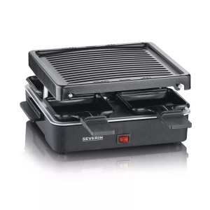 Severin, Severin 2370 Raclette Antihaftbeschichtung, 4 Pfännchen, Grillfunktion Schwarz, SEVERIN, Fondue und Raclette, Severin RG2370 Fondue und Raclette, Produkte & Wohnen