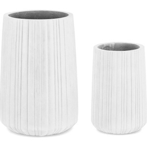 mutoni lifestyle, Pflanzentopf Halong weiss (2er-Set), Pflanzentopf Halong weiss (2er-Set)