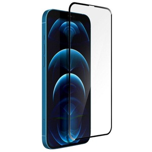 Avizar, Apple iPhone 12 Pro Max - Flexibles Glas Schutzfolie, Avizar - 5D Full Cover iPhone 12 Pro Max Schwarz, Schwarz