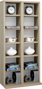 VCM, Holz CD DVD Stand Regal Schrank Aufbewahrung Standregal Ständer Milano Holz CD DVD Stand Regal Schrank Aufbewahrung Standregal Ständer Milano, VCM - Holz CD DVD Stand Regal | mit Platz für 204 CDs oder 72 DVDs 40-Videos Maße: H. 92 x B. 42 T. 20 cm Elegantes CD/DVD Blu, 42cm, Sonoma-Eiche
