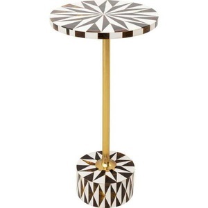 Kare Design, Beistelltisch Domero Star schwarz rund 25, Beistelltisch Domero Star schwarz rund 25