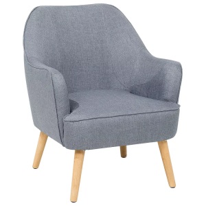 Beliani, Sessel aus Polyester Retro LOKEN Sessel aus Polyester Retro LOKEN, Beliani - Sessel aus Polyester Skandinavisch LOKEN, One Size, Taubengrau