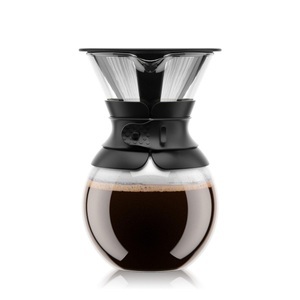 BODUM, Kaffeebereiter mit Permanent-Kaffeefilter POUR OVER 1.0 L Schwarz Kaffeebereiter mit Permanent-Kaffeefilter POUR OVER 1.0 L Schwarz, 