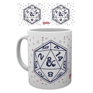 Dungeons and Dragons, Dungeons and Dragons D20 Würfel Tasse weiß, GB Eye - Becher Subli Dungeons & Dragons D20, 32 cl, Weiss