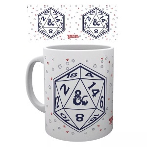 Dungeons and Dragons, Dungeons and Dragons D20 Würfel Tasse weiß, GB Eye - Becher Subli Dungeons & Dragons D20, 32 cl, Weiss