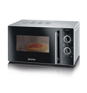 Severin, Severin MW 7875 - Mikrowelle mit Grillfunktion (Silber, schwarz), Severin MW7875 Mikrowelle mit Grillfunktion silber/schwarz