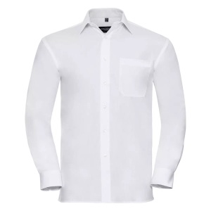 Russell, Langärmeliges Arbeitshemd Aus Reiner Baumwolle Herren Weiss 3XL, Russell - Hemd BusinessHemd, langärmlig, für Herren, Weiss, Größe 3XL