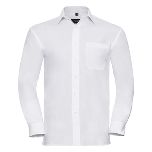 Russell, Langärmeliges Arbeitshemd Aus Reiner Baumwolle Herren Weiss 3XL, Russell - Hemd BusinessHemd, langärmlig, für Herren, Weiss, Größe 3XL