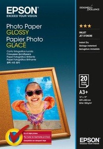 Epson, Epson Photo Paper Glossy C13S042535 Fotopapier 200 g/m² 20 Blatt Glänzend, Epson Photo Paper Glossy, A3+, 200g, InkJet, C13S042535, (20 Blatt)
