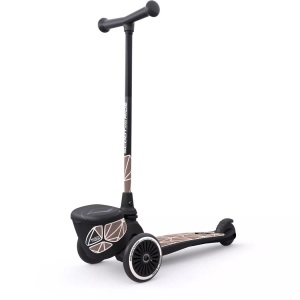 Scoot and Ride, Scoot and Ride Highwaykick 2 Lifestyle Brown Lines Scooter, Scoot and Ride - Mini Highwaykick 2 Lifestyle Brown Lines, One Size, Multicolor