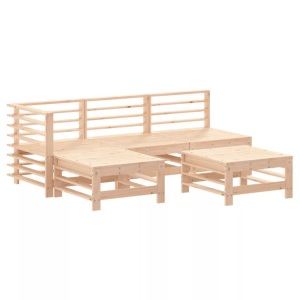 vidaXL, vidaXL 5-tlg. Garten-Lounge-Set Massivholz Kiefer, VidaXL - Garten lounge set kiefernholz, One Size, Braun