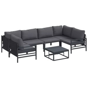 vidaXL, VidaXL - Modernes sofa stahl, One Size, Grau, VidaXL - Modernes sofa stahl, One Size, Schwarz