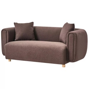 Beliani, Beliani - 2 Sitzer Sofa aus Stoff Retro LILLEROD, One Size, Erdbraun