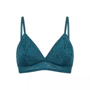 Schiesser, BH bügelfrei herausnehmbare Pads petrol - Modern Lace 75B, Schiesser - Bügelloser BH Modern Lace mit herausnehmbaren Pads, für Damen, Petroleumblau, Größe 75