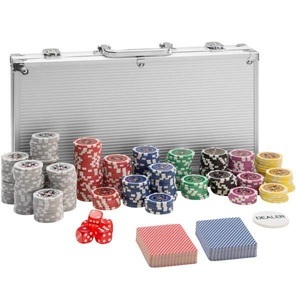TecTake, Pokerset inkl. Aluminiumkoffer Silber, Tectake - Pokerset inkl. Aluminiumkoffer, Silber