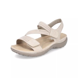 Rieker, Rieker Riemchensandale, mit Gummizügen, Rieker - Sandalen 64870, für Damen, Orange, Größe 42