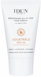 IDUN Minerals, Solstråle Spf Primer & Face Cream 25 Damen Transparent 30ml, IDUN Teint - Smoothing All-in-One Face Cream Solstråle SPF 25