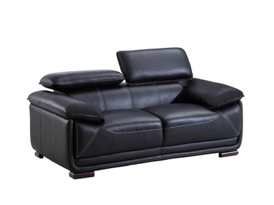Vente-unique, Ledersofa 2Sitzer MACELO Ledersofa 2Sitzer MACELO, Vente-unique - Ledersofa 2Sitzer MACELO, One Size, Schwarz