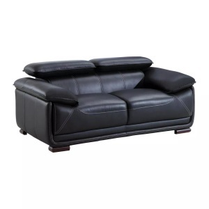 Vente-unique, Ledersofa 2Sitzer MACELO Ledersofa 2Sitzer MACELO, Vente-unique - Ledersofa 2Sitzer MACELO, One Size, Schwarz