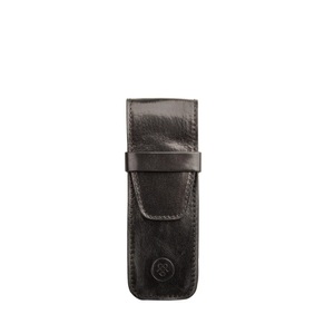 Maxwell Scott, Maxwell Scott Pienza - Leder Stifteetui in Schwarz, 