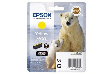 Epson, Epson C13T26344012 - Tintenpatrone, Epson Tintenpatrone, gelb, T263440, (700 Seiten)