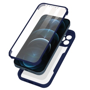Avizar, Apple iPhone 12 Pro Max - Polycarbonat Schutzhülle, Avizar - Rundumhülle iPhone 12 Pro Max Blau, Nachtblau