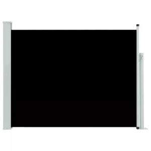 vidaXL, vidaXL Ausziehbare Seitenmarkise 140×500 cm Schwarz, vidaXL Ausziehbare Seitenmarkise 140×500 cm Schwarz
