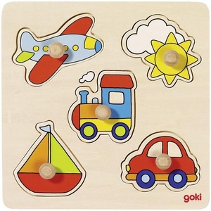 goki, goki Steckpuzzle GOKI BASIC MEINE REISE 5-teilig in bunt, Goki 57547 - Steckpuzzle Meine Reise, goki basic.