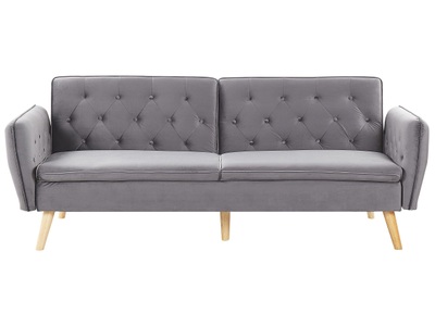 Beliani, Schlafcouch aus Samtstoff Modern BARDU Schlafcouch aus Samtstoff Modern BARDU, 
