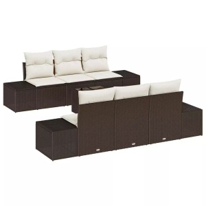 VidaXL - Garten-sofa poly-rattan, One Size, Braun