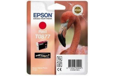 Epson, Original Tintenpatrone rot Epson T0877, C13T08774010, Epson Tintenpatrone, rot, HiGloss2, Ultrachrome, C13T08774010, (11.4 ml)
