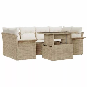 vidaXL, VidaXL - Garten-sofa-set poly-rattan, One Size, Beige