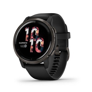 Garmin, Garmin Venu 2 Black/Slate Activity Tracker, GARMIN Venu 2 - GPS-Smartwatch (Breite: 22 mm, Silikon, Schwarz/Schiefergrau)