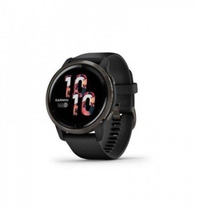 Garmin, Garmin Venu 2 Black/Slate Activity Tracker, GARMIN Venu 2 - GPS-Smartwatch (Breite: 22 mm, Silikon, Schwarz/Schiefergrau)