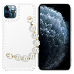 Cadorabo, Hülle für Apple iPhone 12 PRO MAX mit Handgelenk Kette, Cadorabo - Hülle für Apple iPhone 12 PRO MAX mit Handgelenk Kette, Weiss