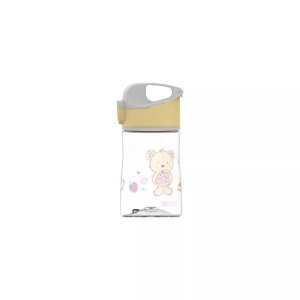 SIGG, SIGG - Trinkflasche MIRACLE KIDS - Kunststoff - transparent/hellgelb - 15.5 cm, Kinder Trinkflasche Miracle Kids Furry Friend 0.35 L