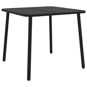 vidaXL, vidaXL Gartentisch Anthrazit 80x80x71 cm Stahl, vidaXL Gartentisch Anthrazit 80x80x71 cm Stahl