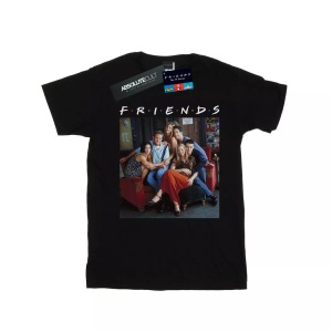 FRIENDS, Group Photo Couch Tshirt Unisex Schwarz 116