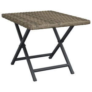 vidaXL, vidaXL Klapptisch Grau 45x35x32 cm Poly Rattan