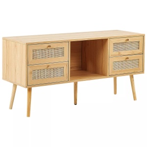 Beliani, TV-Möbel aus Rattan Modern PEROTE TV-Möbel aus Rattan Modern PEROTE