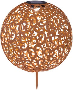 mutoni light, Solarleuchte, Globo Solarleuchte , Solar , Rostfarben , Metall , 40 cm , 004558358316