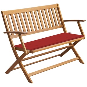 vidaXL, vidaXL Gartenbank mit Auflage 120 cm Massivholz Akazie