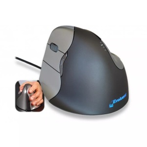 BakkerElkhuizen, BakkerElkhuizen Evoluent 4 Ergonomische Maus Optisch Ergonomisch Schwarz/Silber, Evoluent Ergonomische Maus Vertical 4 Links