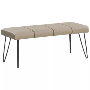 Beliani, Bank aus Kunstleder Skandinavisch BETIN Bank aus Kunstleder Skandinavisch BETIN, Beliani - Bank aus Kunstleder Retro BETIN, One Size, Perle