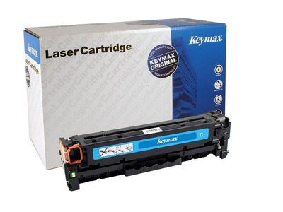 KEYMAX, KEYMAX RMC-Toner-Modul cyan CC531AKEY zu HP CLJ CP2025 2800 Seiten, Keymax Toner, blau, RMC, CC531AKEY, (2'800 Seiten)