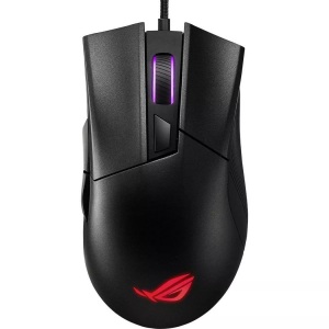 Asus, Asus ROG Gladius 2 Core USB-Gaming-Maus Optisch Schwarz, ASUS ROG Gladius II Core - Gaming-Maus, Kabelgebunden, Optisch mit Leuchtdioden, 6200 dpi, Schwarz