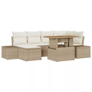 vidaXL, VidaXL - Garten-sofa-set poly-rattan, One Size, Beige